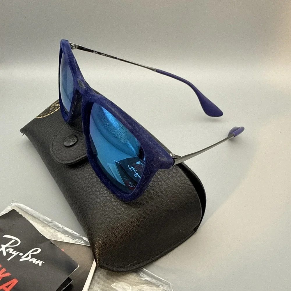 Ray-Ban RB4187 Authentic 6081/55 Blue Velvet Frame Sunglasses w/Cloth & Case